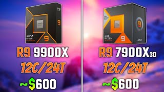 AMD RYZEN 9 9900X vs RYZEN 9 7900X3D  Test in 6 Games [upl. by Koressa]