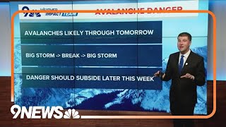 Avalanche warning and watches in effect for parts of Colorado [upl. by Avon]