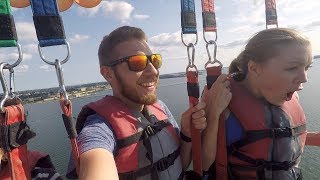 PARASAILING on an 800 Foot Leash 82017 [upl. by Llertnek]