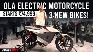 Ola Roadster electric motorcycle range starts at ₹75000  PowerDrift QuickEase [upl. by Field]