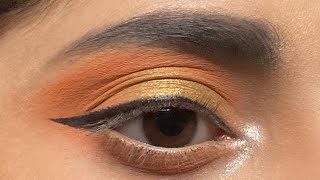 Orange Eye Makeup Tutorial  ColourPop Orange You Glad Eyeshadow Palette  orange eyeshadow tutorial [upl. by Iruj411]