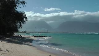 beach at Kanaha Beach Park Kahului Maui Hawaii [upl. by Haliehs690]