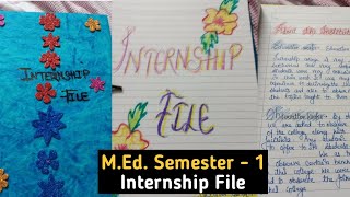 MEd Internship File Semester  1  Master of Education Practical File  PDF [upl. by Cheatham158]