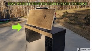 DIY Drafting table draftingtable plywoodproject woodworking [upl. by Gayler]