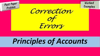 CSEC POA CORRECTION OF ERRORS SUSPENSE ACCOUNTS [upl. by Manthei]