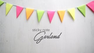 DIY How to Make Sticky note Garland [upl. by Latsirk]