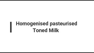 Homogenised Pasteurised Toned Milk  Tamil  English [upl. by Blinnie]