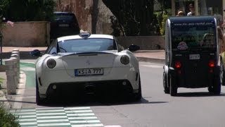 LOUD Ferrari 599 Mansory Stallone Accelerations amp Start up in Monaco [upl. by Marilla]