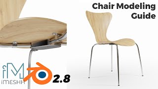 Blender 28 Pro Chair Modeling Guide  iMeshh Furniture Tutorial [upl. by Idnaj]