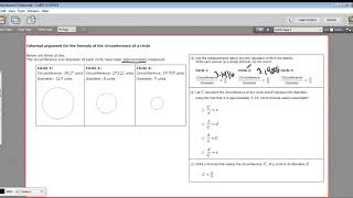 Informal argument for the formula of the circumference of a circle [upl. by Warchaw]