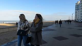 KnokkeHeist Promenade amp Beach Walk  Belguim 🇧🇪  4K [upl. by Iuq]