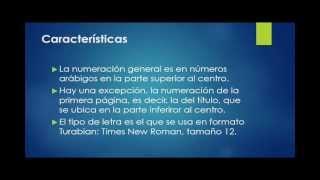 Numeración de página en capítulos en formato Turabian [upl. by Morel185]