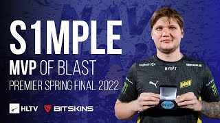 s1mple  HLTV MVP by Bitskins of BLAST Premier Spring Final 2022 [upl. by Nalhsa]