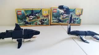 Megalodon vs plesiosauruslego creator 31088 deep sea creatures 2 sets [upl. by Stephanus]