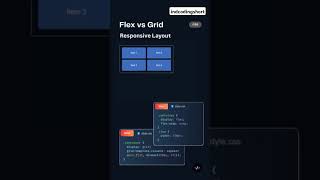 Flex vs grid 🔥🔥 coding webcoding htmlcssjavascript smartphone webcode webdesign code [upl. by Danna978]