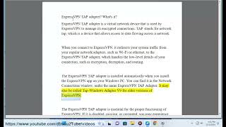 ExpressVPN TAP adapter ExpressVPN tap adapter download ethernet 2 ExpressVPN tap adapter​ [upl. by Haisoj155]