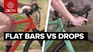 Flat Bar Vs Drop Bar Road Bikes  Comfort Speed amp Ease [upl. by Aysahc969]