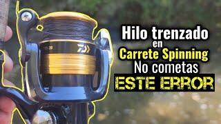 Tip como poner Hilo Trenzado en Carrete de Spinning forma CORRECTA👌 [upl. by Brownson]