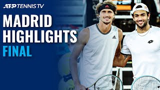 Alexander Zverev vs Matteo Berrettini  Madrid 2021 Final Highlights [upl. by Attenwahs]