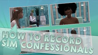 How to film Sims Confessionals Diary Room with No Mods  The Sims 4  Tutorial [upl. by Gwyneth]