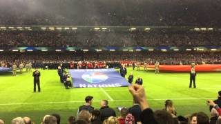 Prematch amp anthems Wales v Scotland Principality stadium [upl. by Ahsiral]