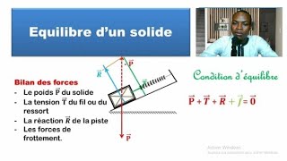 Equilibre dun solide et représentation de force [upl. by Ahsina]