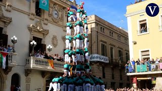 Los Castellers de Vilafranca hacen historia tras cargar el inédito 9 de 9 con folr [upl. by Mitzi]