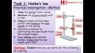 Physics  Hookes law KS3 [upl. by Sedinoel515]