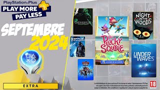 Ps EXTRA de Septembre 2024  9 jeux offerts ➤ Trophée platine  Temps dobtention et Difficulté [upl. by Daren]