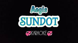 SUNDOT  karaoke Aegis  Opm tagalog song karaoke [upl. by Deehsar]