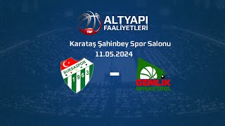 Bursaspor – Gemlik Basketbol U18 Erkekler Türkiye Şampiyonası Yarı Final [upl. by Akciret]