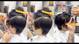 Easy SHORT LAYERED Haircut Tutorial Women  Perfect Textured amp Short Pixie Cuts [upl. by Anialed991]