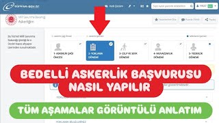 BEDELLİ ASKERLİK BAŞVURUSU NASIL YAPILIR  2025 BEDELLİ ASKERLİK BAŞVURUSU [upl. by Aiekam]