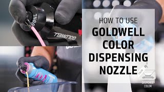 How to Use Goldwells Color Dispensing Nozzle  Less Hair Color Waste  Goldwell Education Plus [upl. by Issor]