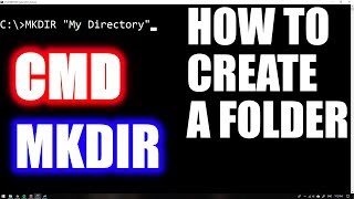 HOW TO CREATE A DIRECTORY MKDIR IN CMD [upl. by Navi188]