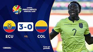 ECUADOR vs COLOMBIA 30  RESUMEN  CONMEBOL PREOLÍMPICO  FASE PRELIMINAR [upl. by Ahseyd]