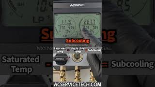 Measuring Pressures Sat Temps Superheat Subcooling on an Air Conditioner [upl. by Yrbua]