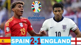 Spain vs England 21  All Goals amp Highlights  Euro Final 2024 [upl. by Ariahaj635]