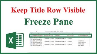 How to keep the top row visible while scrolling down in excel [upl. by Jacquenetta]