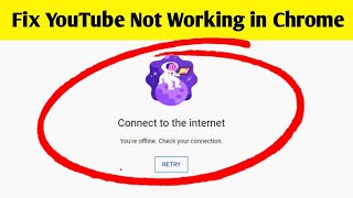 How To Fix Youtube Connect To The Internet Chrome Pc  Youre Offline Check your connection [upl. by Maziar]