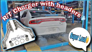 JBA Long Tube Headers On A 345 Charger RTCrazy Loud [upl. by Laufer705]