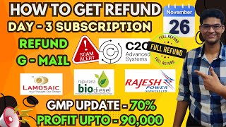 C2C Advanced Systems Refund Process  Rajputana Biodiesel IPO  Rajesh Power Services IPO  ShareX [upl. by Oiliduab]