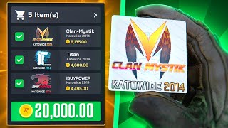 UNBOXING INSANE 2014 KATOWICE STICKERS ON CSGOROLL [upl. by Amoihc]