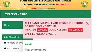 Concours Administratifs Fonction Publique amp De LENA 2023  Vérifier Si Votre Dossier Est Validé [upl. by Noivert298]