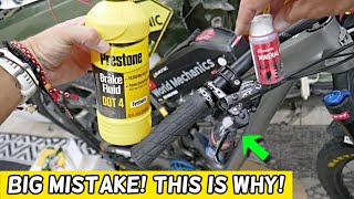 Can You Use Brake Fluid In Bicycle Brakes Shimano Sram Tektro Magura [upl. by Kidder]