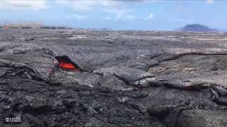 Classic pahoehoe lava behavior [upl. by Hagai632]