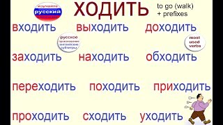 № 322 russian verbs of motion with prefixes  ХОДИТЬ  глаголы движения  приставки русского языка [upl. by Valleau]