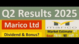 MARICO Q2 results 2025  MARICO results  MARICO Share News  MARICO Share latest news [upl. by Johansen]