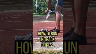 How to use spike shoes for running athlete trackandfield sprinting [upl. by Abana]