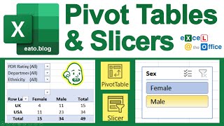 Quick and Easy PIVOT TABLES and SLICERS in Excel [upl. by Solana]